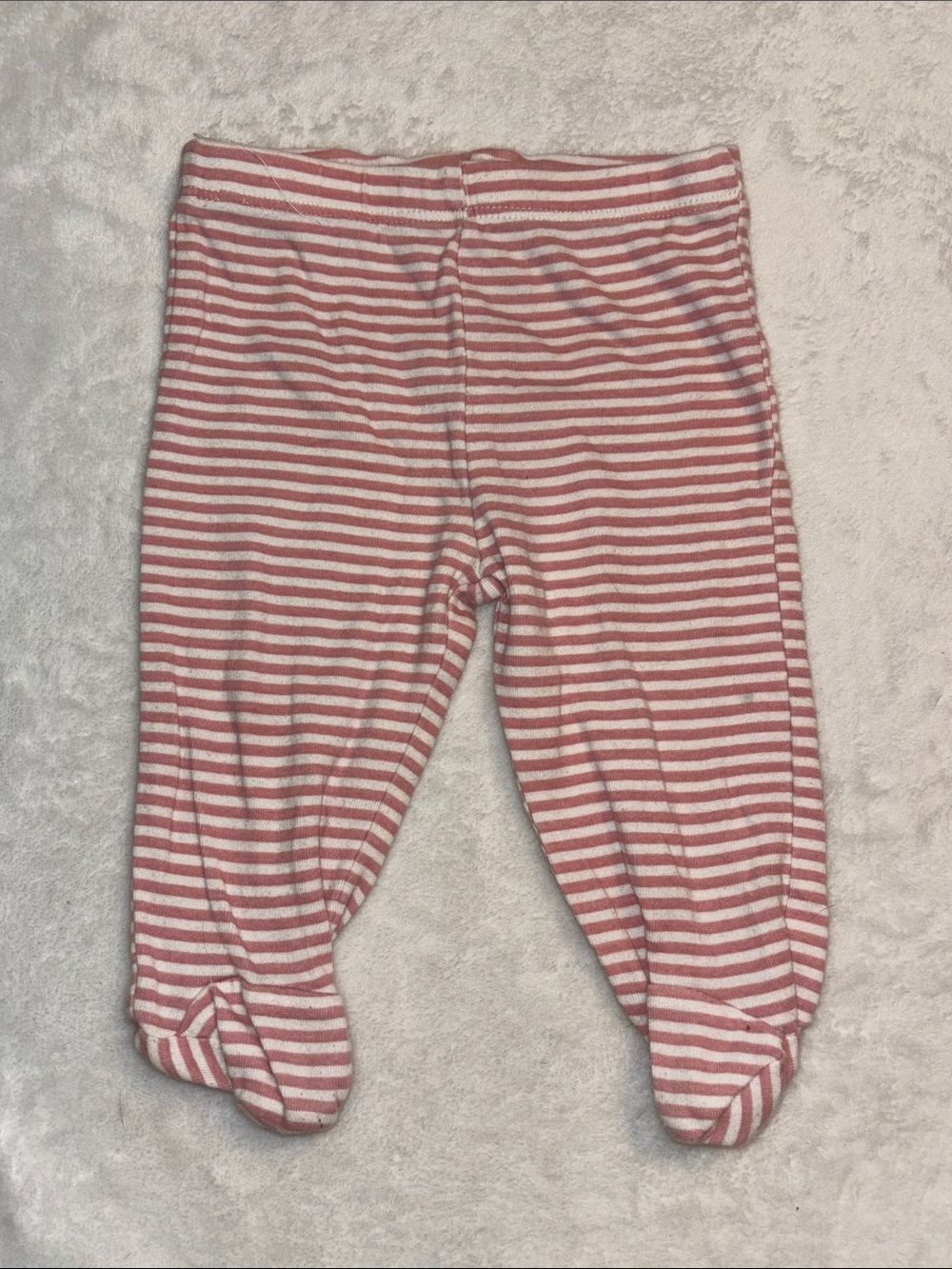 Gerber 0-3 month Striped Pink & White Footed pants for Kids baby girl